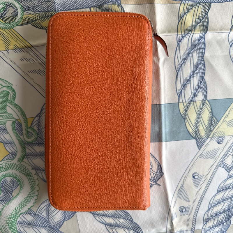 Hermes 長夾AZAP 色號93 愛馬仕橘-9