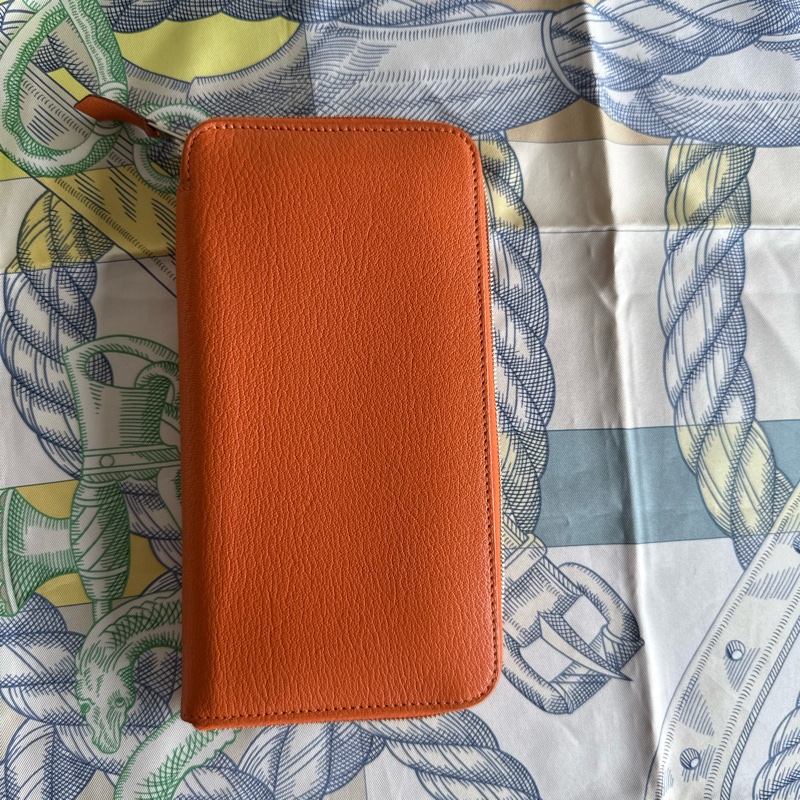 Hermes 長夾AZAP 色號93 愛馬仕橘-10