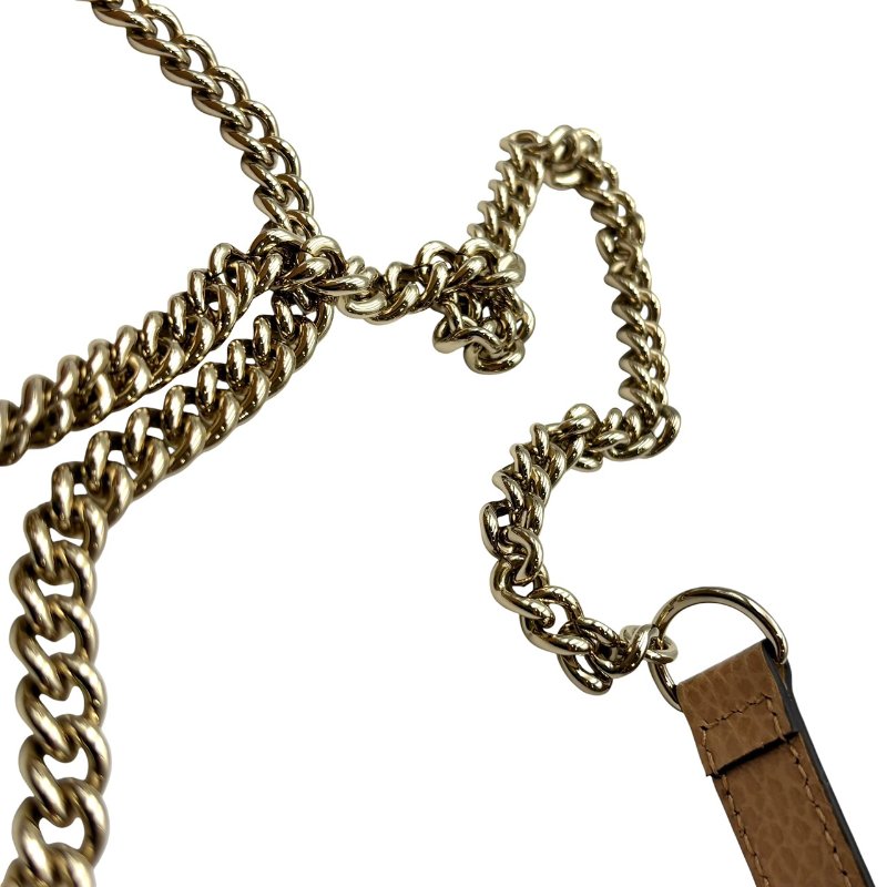 【美收精品】GUCCI 奶茶色單肩包 C-412【隔月月中將轉賣至日本 上架期限30天】-12