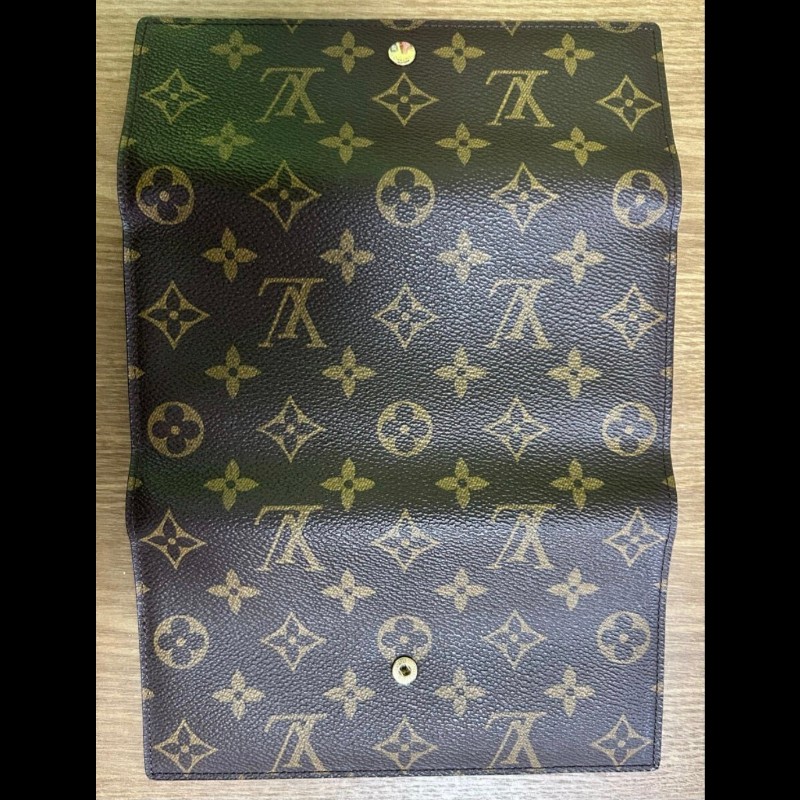 日本進口特選二手／LV／三折層長夾-4