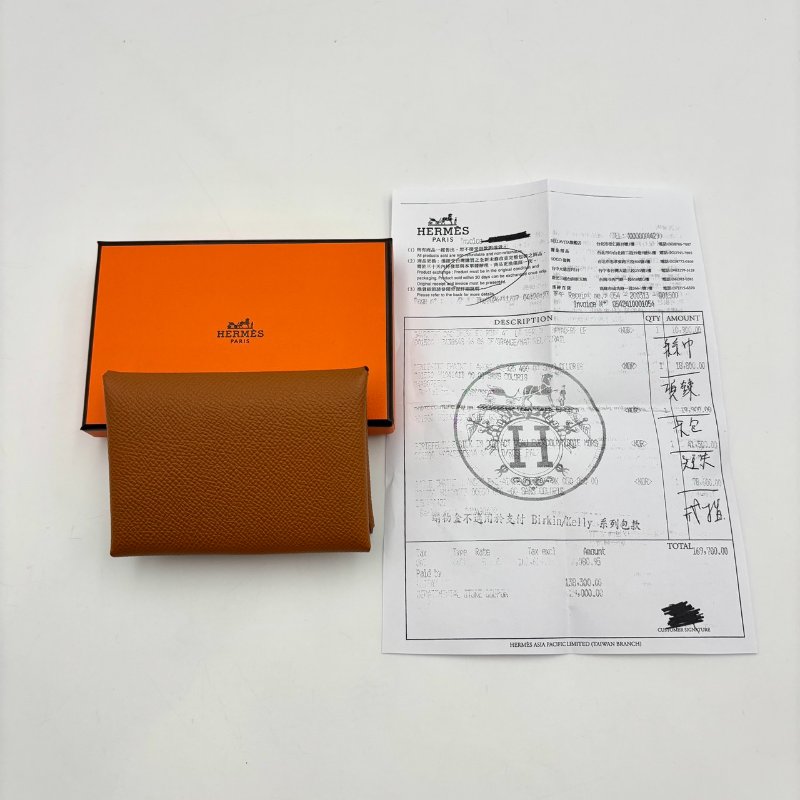 【美收精品】HERMES 金棕色卡夾 W刻 C-417【隔月月中將轉賣至日本 上架期限30天】-10