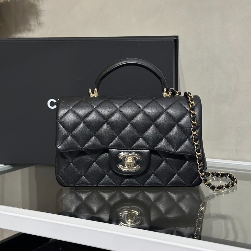 CHANEL Handle Mini CF20 - 黑金-2