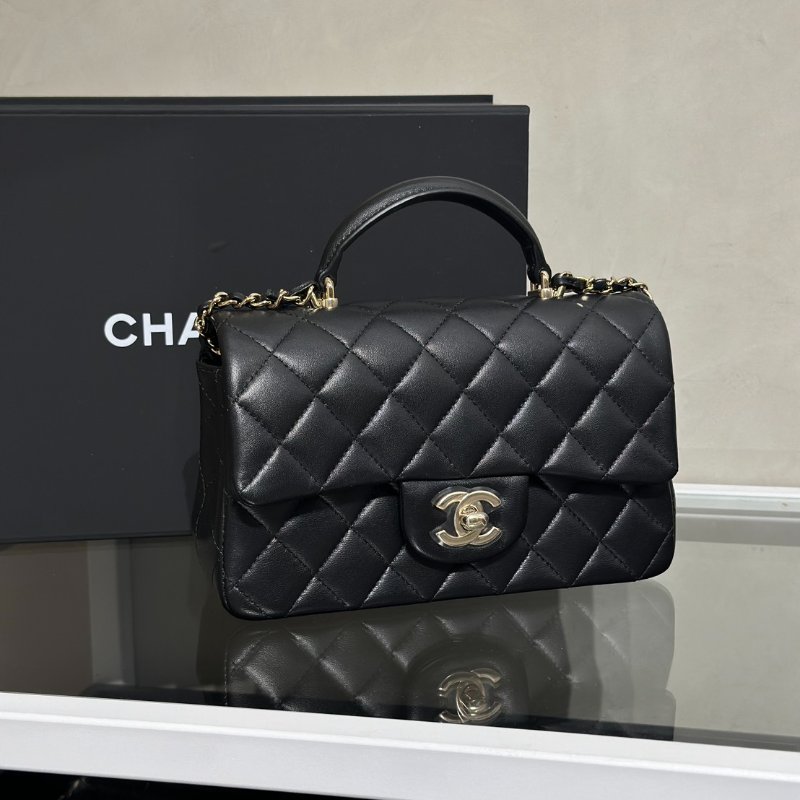 CHANEL Handle Mini CF20 - 黑金-3