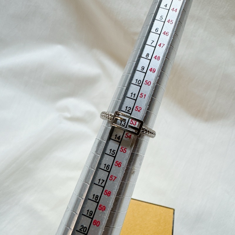 二手正品Fendi芬迪Baguette銀色FF戒指 fendi戒指 fendi銀戒 fendi配件-9