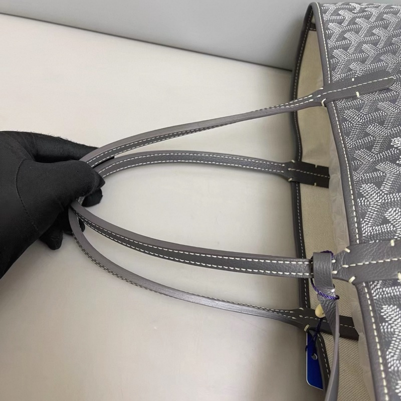 Goyard戈雅 小號老花灰色子母購物袋-4