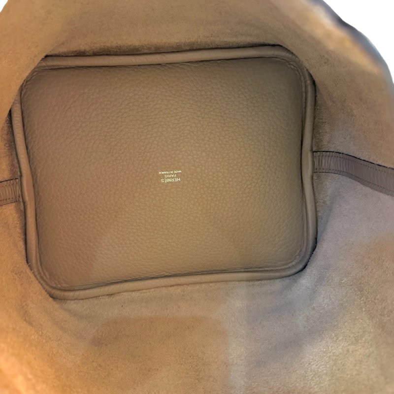 Used HERMÈS TC Picotin 22 Handbag Beige GHW-4