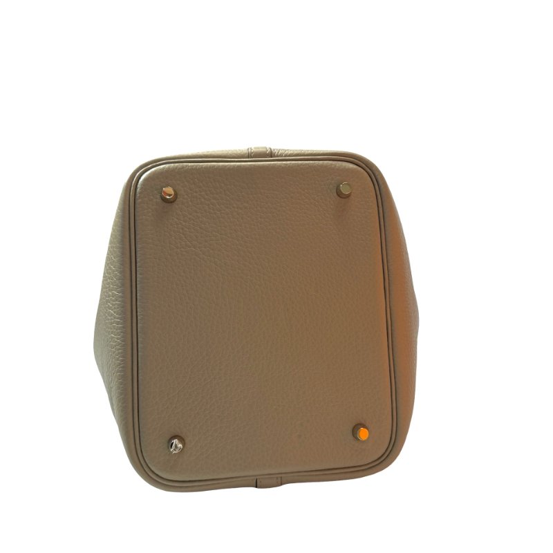 Used HERMÈS TC Picotin 22 Handbag Beige GHW-5