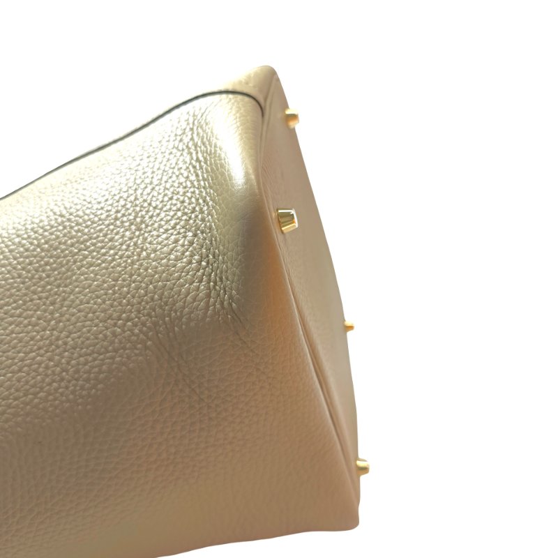 Used HERMÈS TC Picotin 22 Handbag Beige GHW-6