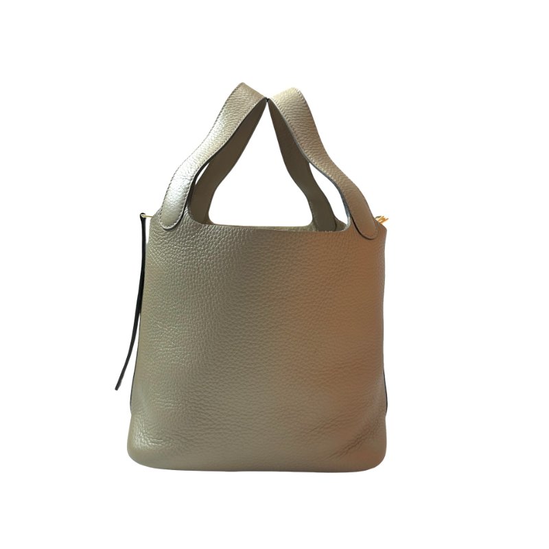 Used HERMÈS TC Picotin 22 Handbag Beige GHW-8