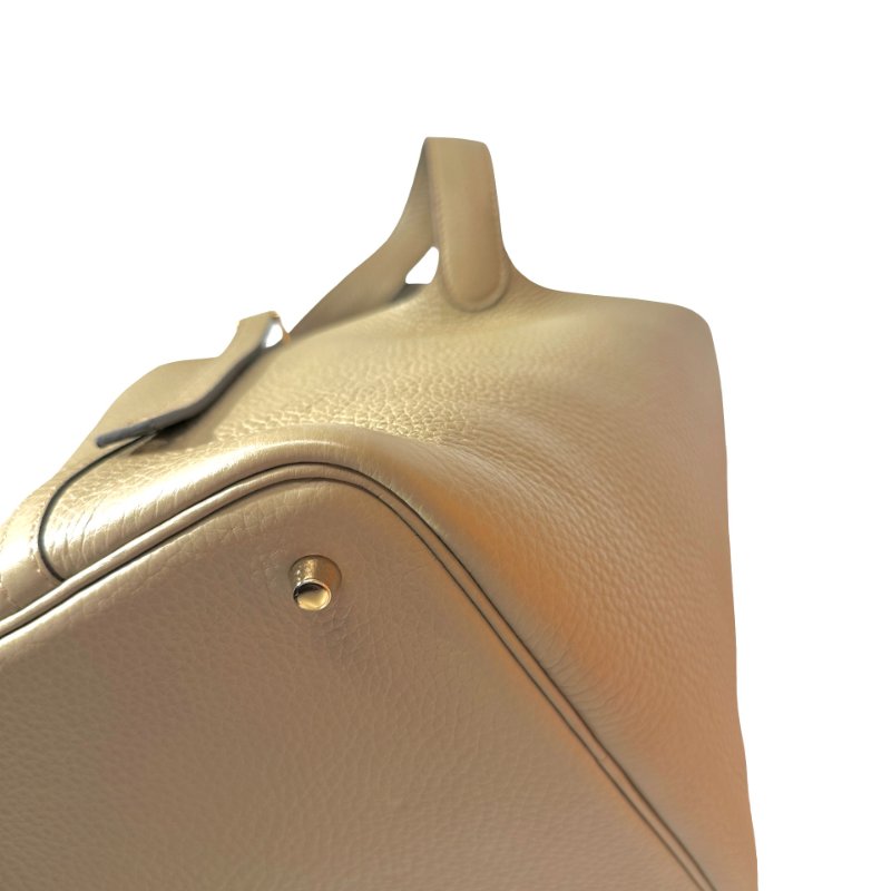 Used HERMÈS TC Picotin 22 Handbag Beige GHW-11