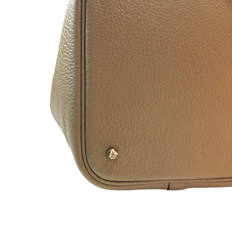 Used HERMÈS TC Picotin 22 Handbag Beige GHW-16