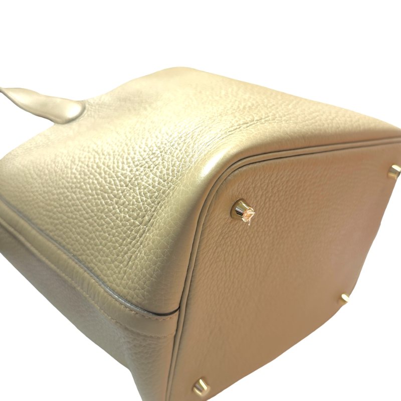 Used HERMÈS TC Picotin 22 Handbag Beige GHW-17