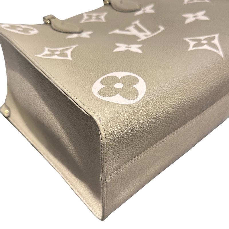 Used LOUIS VUITTON Monogram On the Go Tote Bag Grey GHW-3