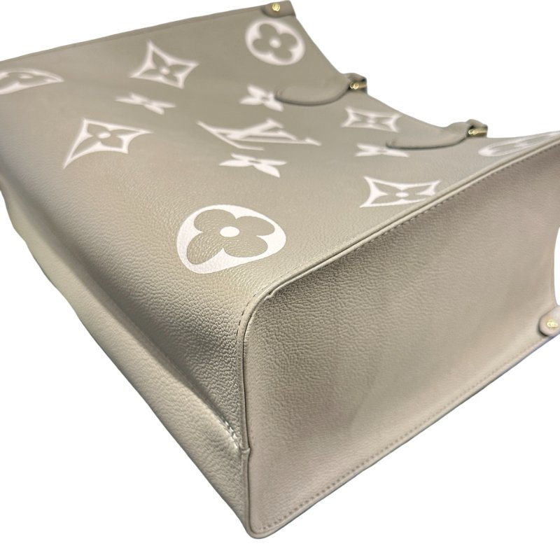 Used LOUIS VUITTON Monogram On the Go Tote Bag Grey GHW-6
