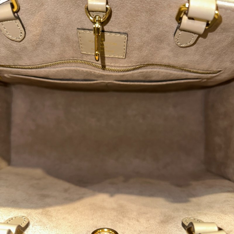 Used LOUIS VUITTON Monogram On the Go Tote Bag Grey GHW-8