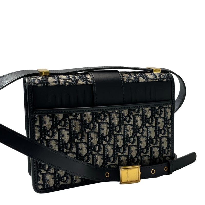 Used DIOR Canvas MONTAIGNE 30 Cross Body Bag Navy Blue-7
