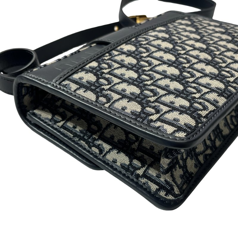 Used DIOR Canvas MONTAIGNE 30 Cross Body Bag Navy Blue-8
