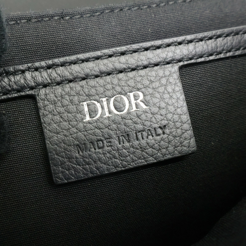 黑色 牛皮 帆布 Saddle 小型 翻蓋 郵差包 肩背包【Dior 迪奧】 1ADPO049YKS_H27E-6
