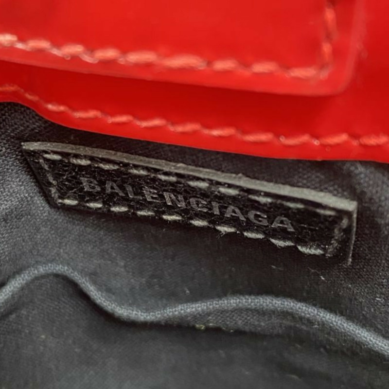 紅色 漆皮 Shopping Phone Holder 手機包 肩背包【Balenciaga 巴黎世家】 593826-3
