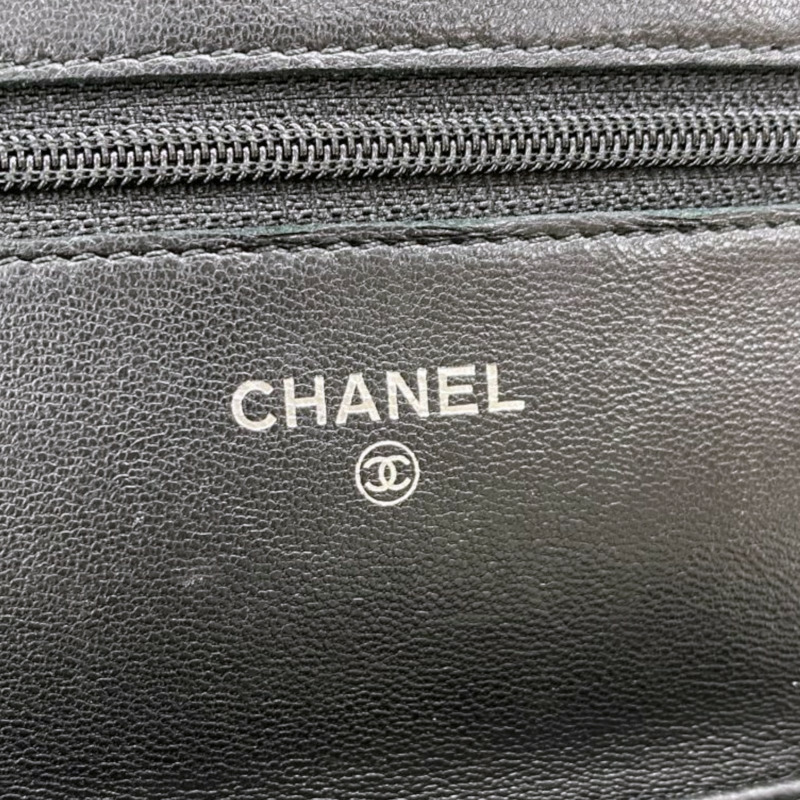 黑色 菱格紋 羊皮 Chain 鍊帶 肩背包【CHANEL 香奈兒】 A33814-6
