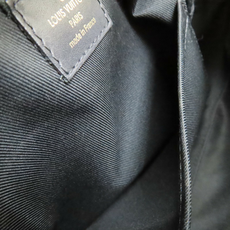 黑/棕色 原花帆布 牛皮 Saintonge 肩背包 M43555【LOUIS VUITTON LV 路易威登】 M43555-3