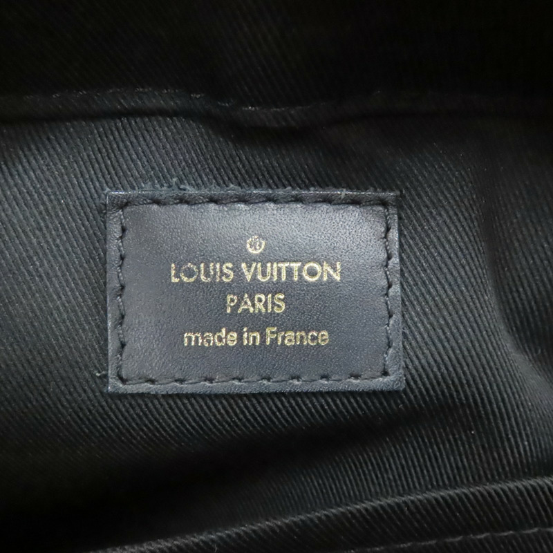 黑/棕色 原花帆布 牛皮 Saintonge 肩背包 M43555【LOUIS VUITTON LV 路易威登】 M43555-4