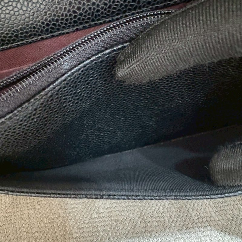 CHANEL WOC 黑金荔枝牛皮菱格紋-30