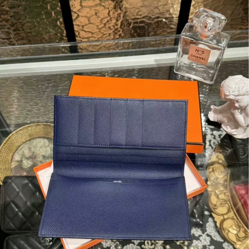 超值！ 愛馬仕 Hermès 深海藍 Epsom 長夾｜T刻｜附盒｜近全新成色-1