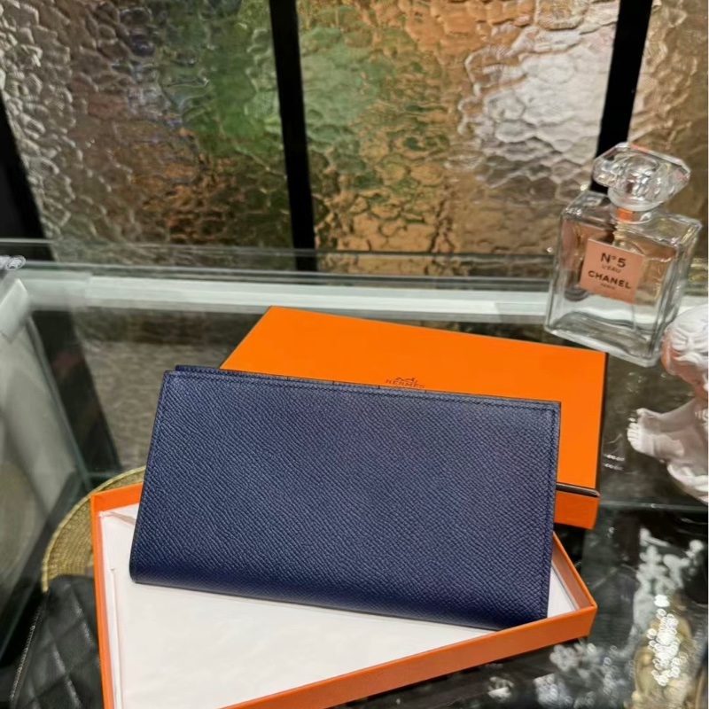 超值！ 愛馬仕 Hermès 深海藍 Epsom 長夾｜T刻｜附盒｜近全新成色-3