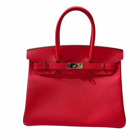 Used HERMÈS Epsom leather Birkin 30 Handbag Pink PHW