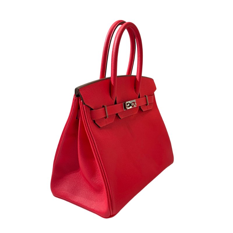 Used HERMÈS Epsom leather Birkin 30 Handbag Pink PHW-11