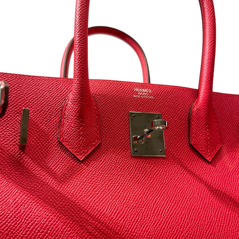 Used HERMÈS Epsom leather Birkin 30 Handbag Pink PHW-12