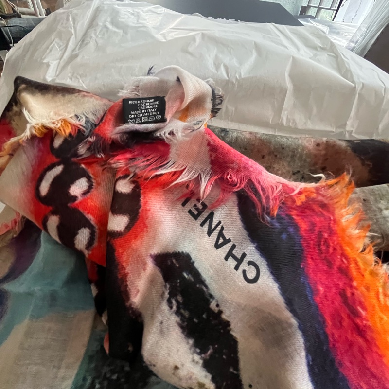 CHANEL 圍巾絲巾材質喀什米爾-2