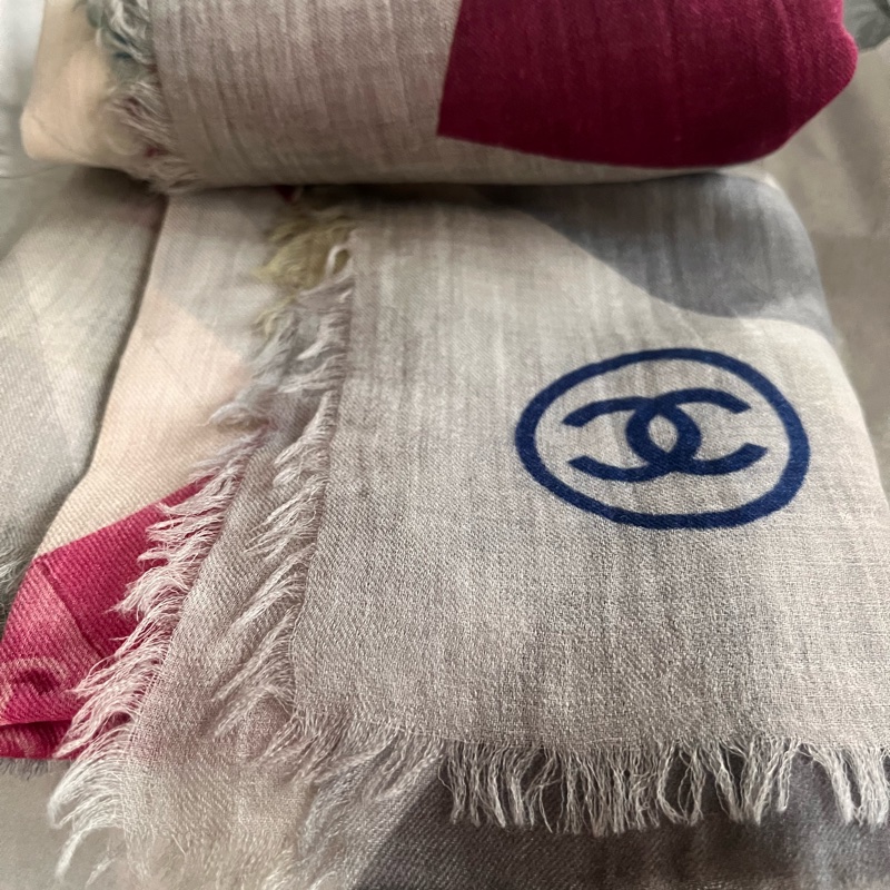 CHANEL 圍巾絲巾材質喀什米爾-3