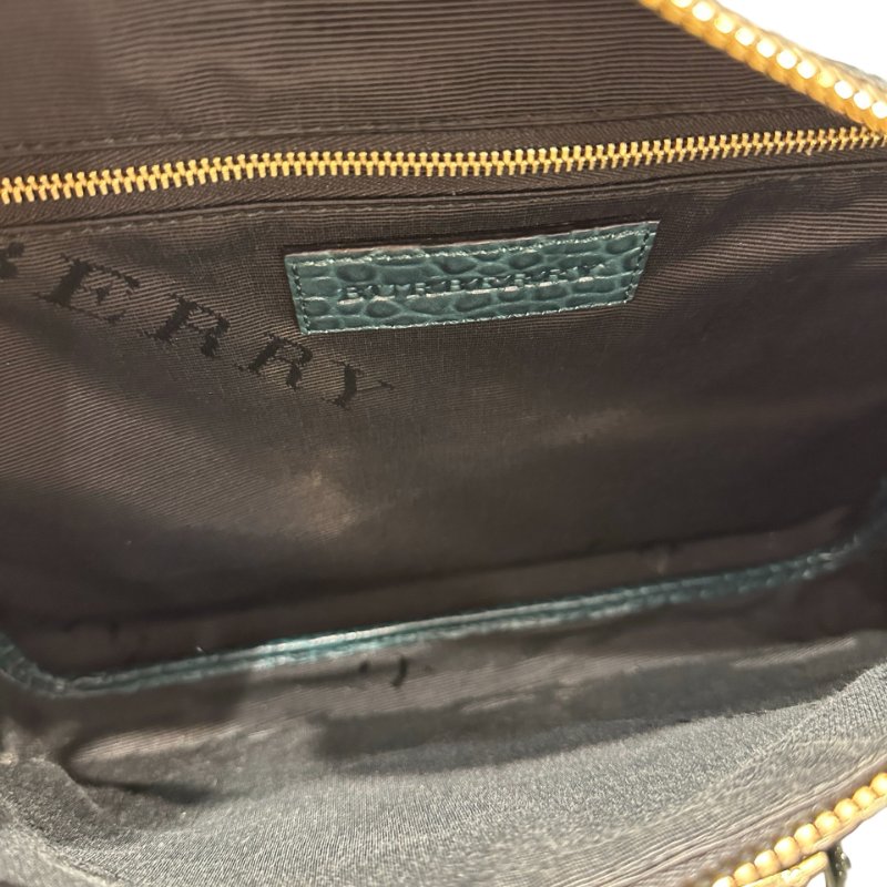 Used BURBERRY Cross Body Bag Green-4