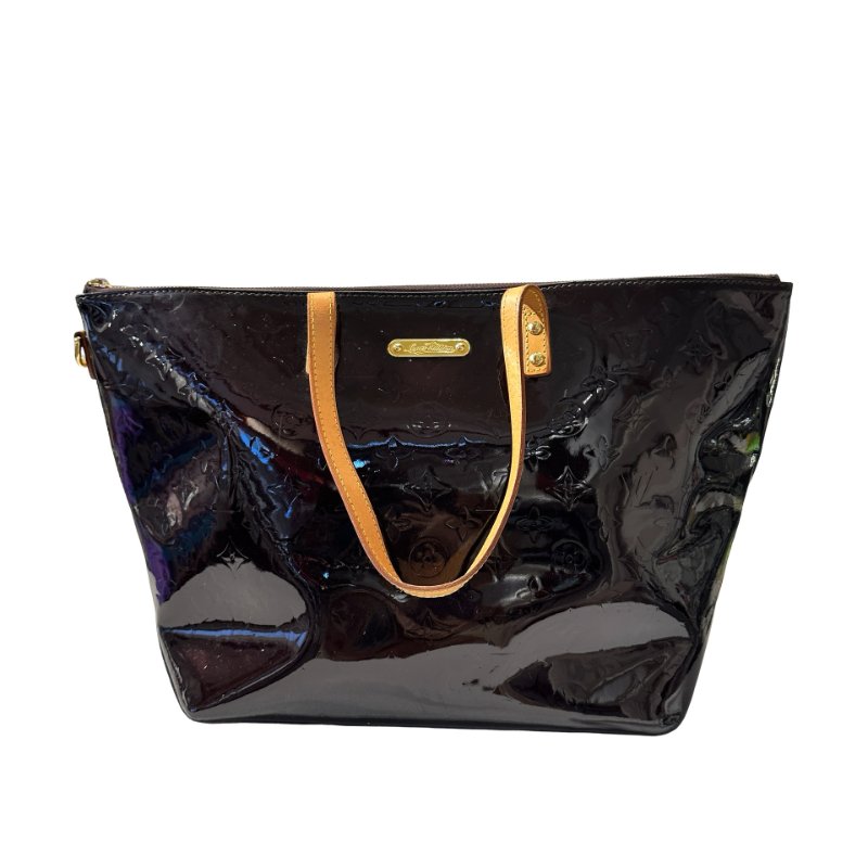 Used LOUIS VUITTON BELLEVUE Shoulder Bag Deep Red GHW-0