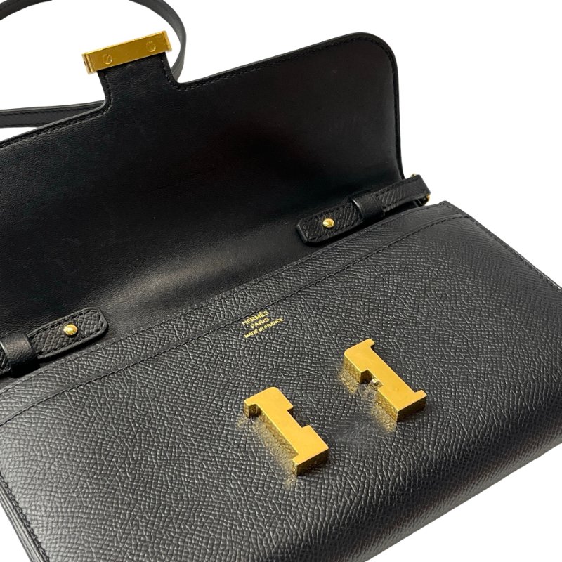 Used HERMÈS Constance to go Cross Body Bag Black GHW-4