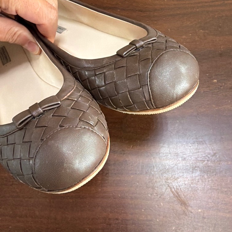 Bottega VENETA 編織 休閒娃娃鞋 義大利  37 1/2-3