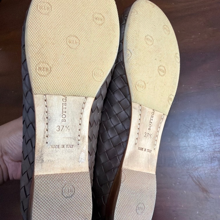 Bottega VENETA 編織 休閒娃娃鞋 義大利  37 1/2-4