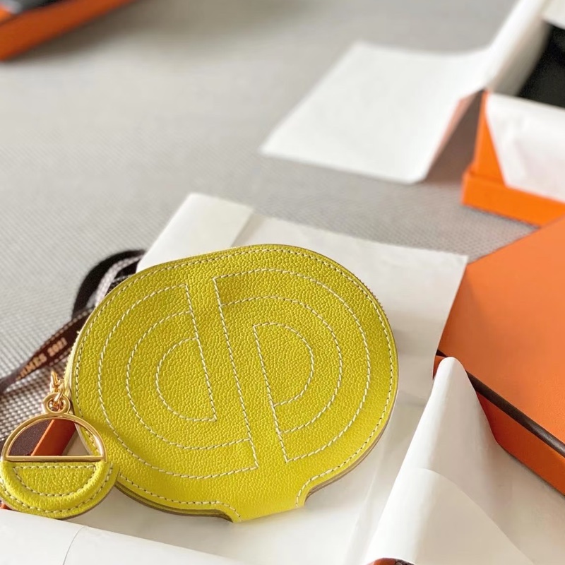 Hermes • in the loop豬鼻子零錢包 那不勒斯黃 山羊皮 附盒-2