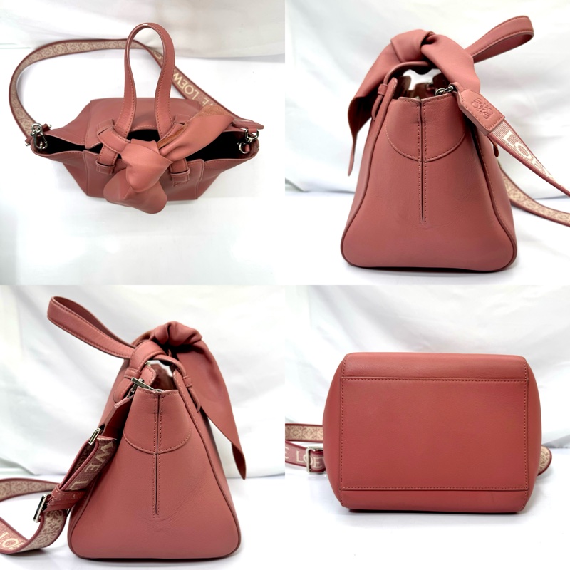 LOEWE 粉色吊床包 Nugget 小型兩用包-2