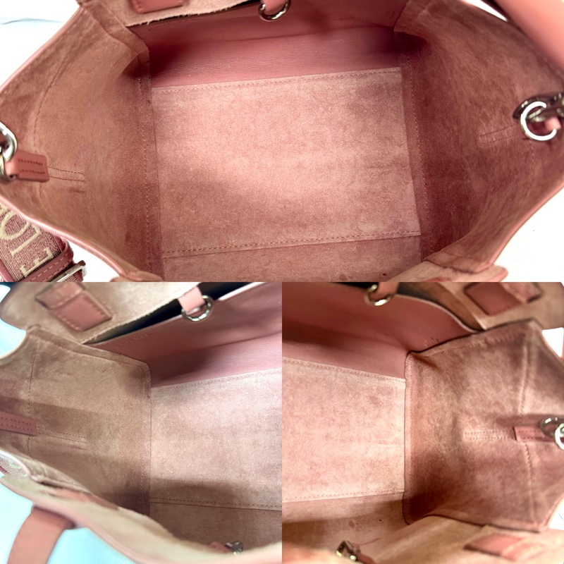 LOEWE 粉色吊床包 Nugget 小型兩用包-4