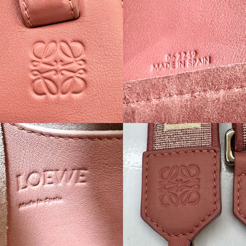 LOEWE 粉色吊床包 Nugget 小型兩用包-7