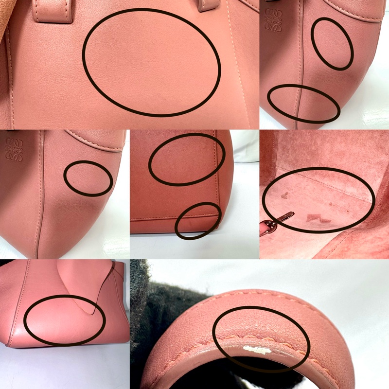 LOEWE 粉色吊床包 Nugget 小型兩用包-8