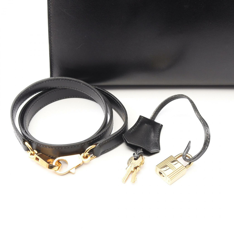 黑色 Box牛皮 Kelly 28 凱莉包 兩用包 〇Z刻 金扣【HERMES 愛馬仕】-5