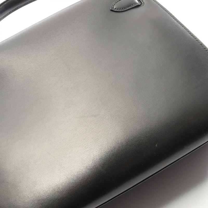 黑色 Box牛皮 Kelly 28 凱莉包 兩用包 〇Z刻 金扣【HERMES 愛馬仕】-8