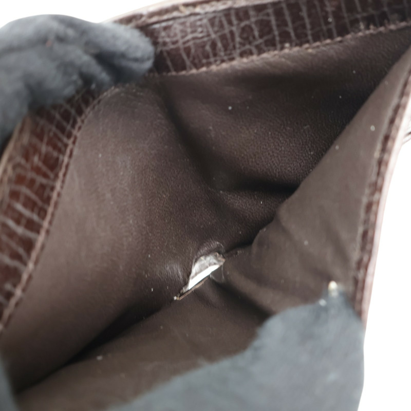 棕色 帆布 雙折短夾 銀扣 112533【GUCCI 古馳】 112533-3