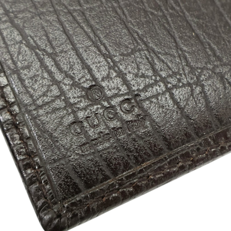 棕色 帆布 雙折短夾 銀扣 112533【GUCCI 古馳】 112533-6