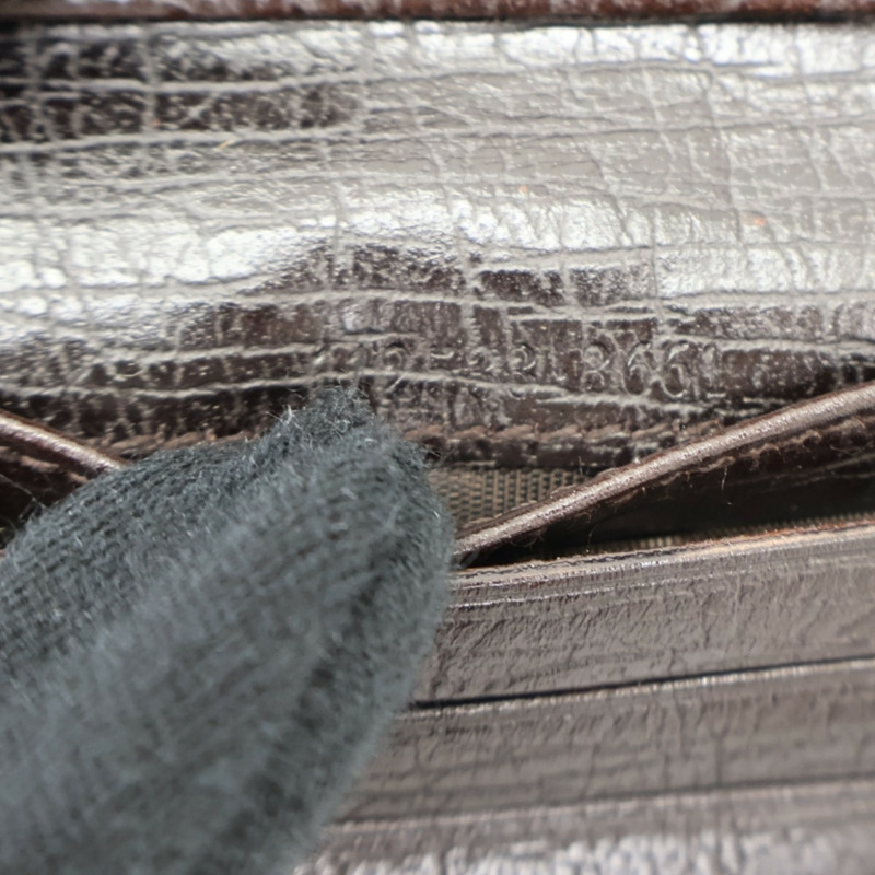 棕色 帆布 雙折短夾 銀扣 112533【GUCCI 古馳】 112533-7