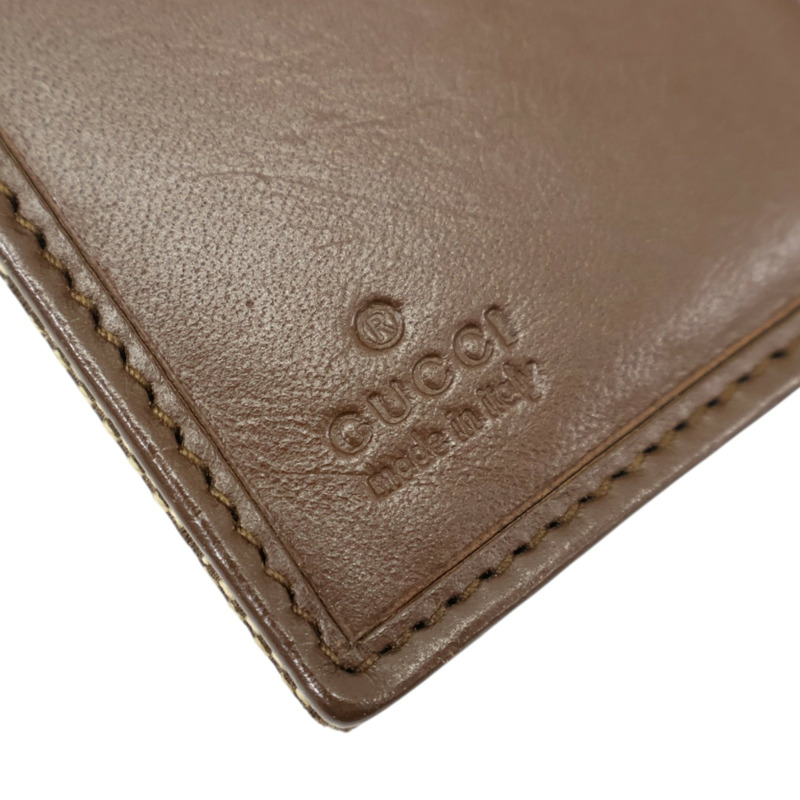 棕色 帆布 Jackie Compact 扣式短夾 05470【GUCCI 古馳】 05470-5